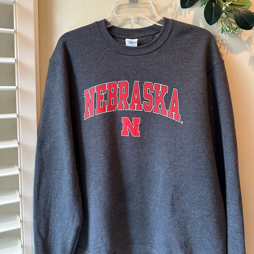 Port & Company Gray Nebraska Sweatshirt - Picture 3 of 5